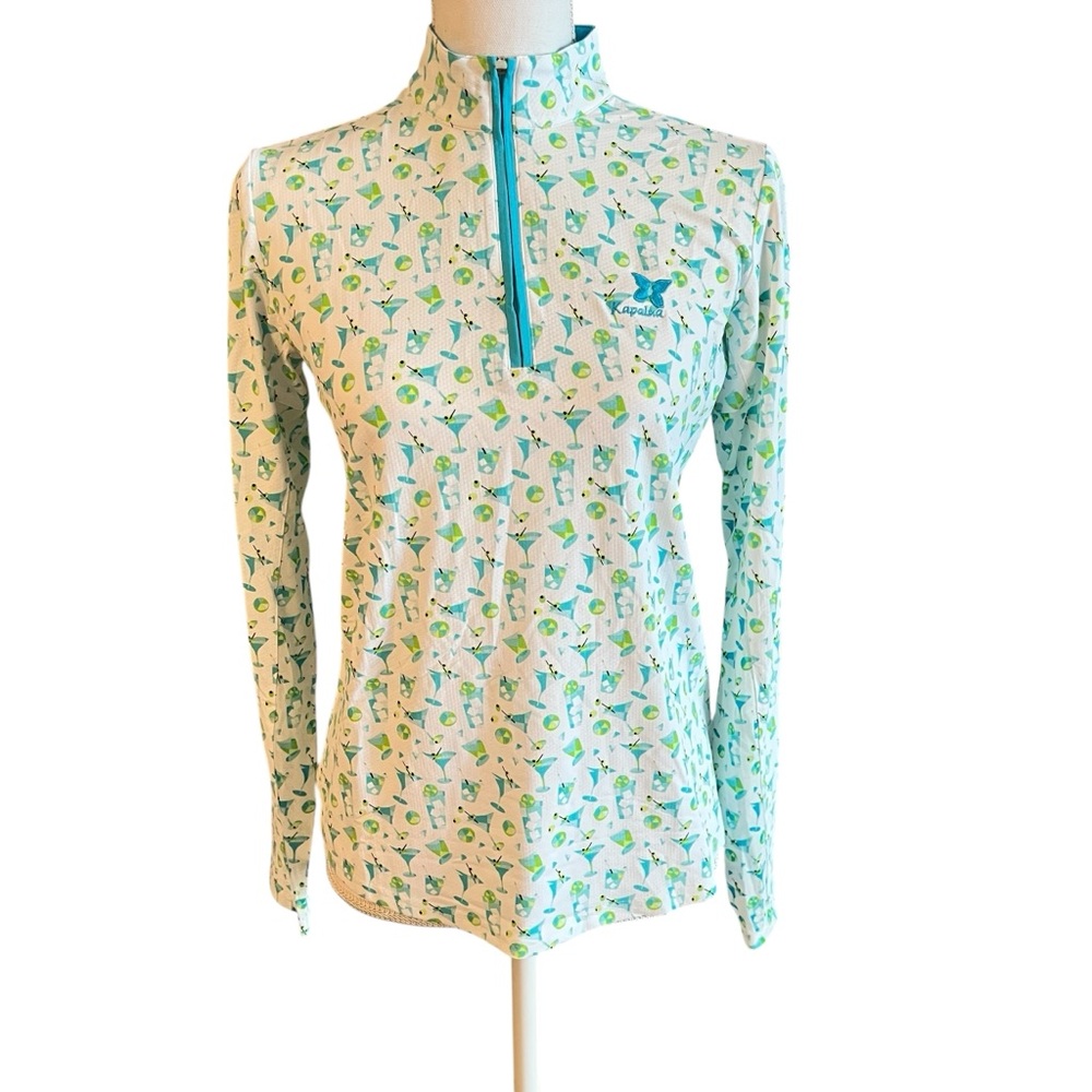 SanSoleil Kapalua Long Sleeve 1/4 Zip up 50+ Martini Small - Picture 2 of 7